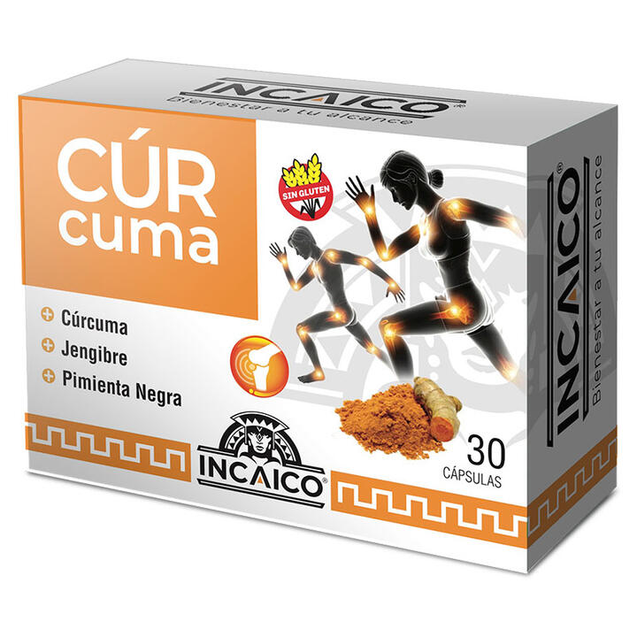 Cúrcuma + Pimienta + Jengibre x 30 caps - Incaico