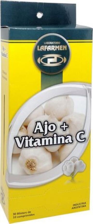 Ajo + Vitamina C 30 Blíster x 10 comp - Lafarmen