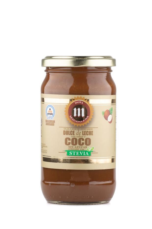 Dulce de Leche con Stevia Sabor Coco x 400 gr = Doña Magdalena