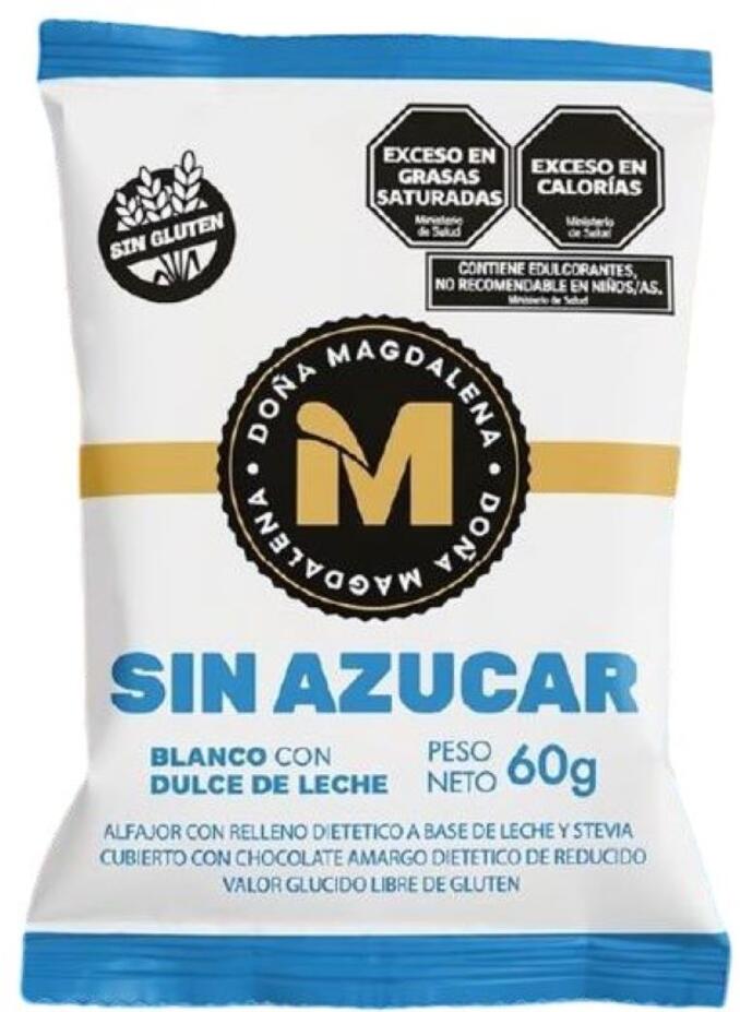Alfajores Blancos Sin Azúcar x 12 unid Doña Magdalena