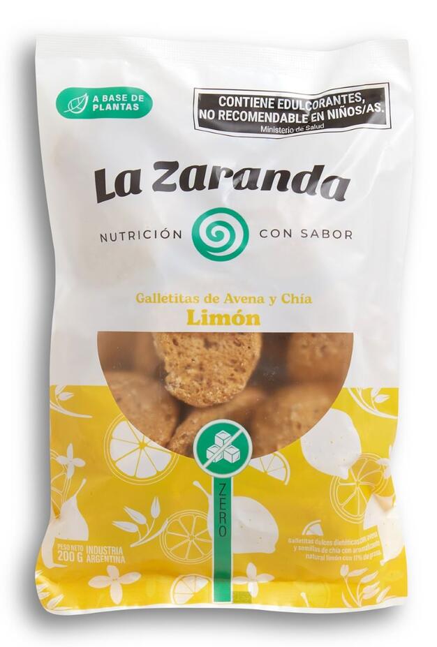 Galletitas sabor Limón s/azúcar x 200 gr - La Zaranda