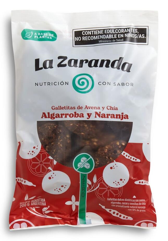Galletitas con Algarroba y Naranja s/azúcar x 200 gr - La Zaranda