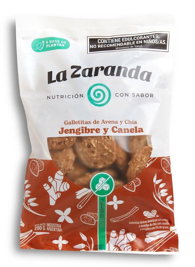 Galletitas sabor Jengibre y Canela s/azúcar x 200 gr - La Zaranda