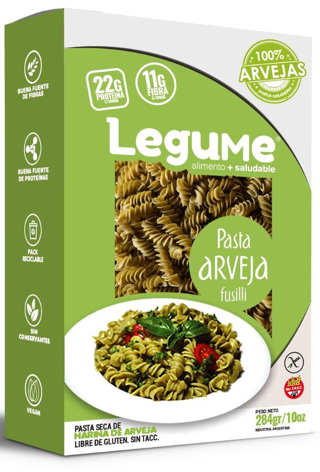 Pasta Seca de Arveja Fusilli x 284 gr - Legume