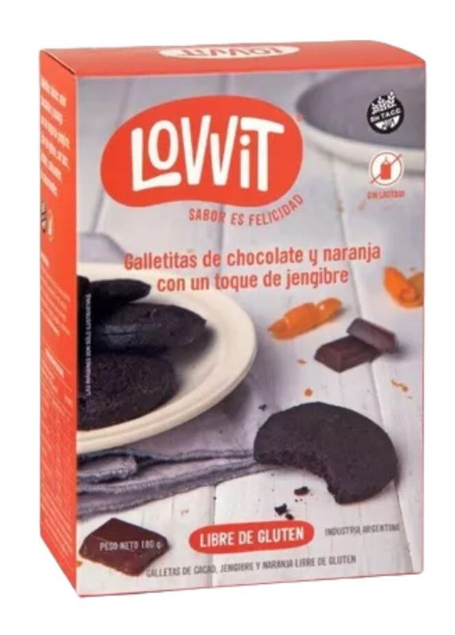 Galletitas Chocolate y Naranja x 180 gr - Lovvit