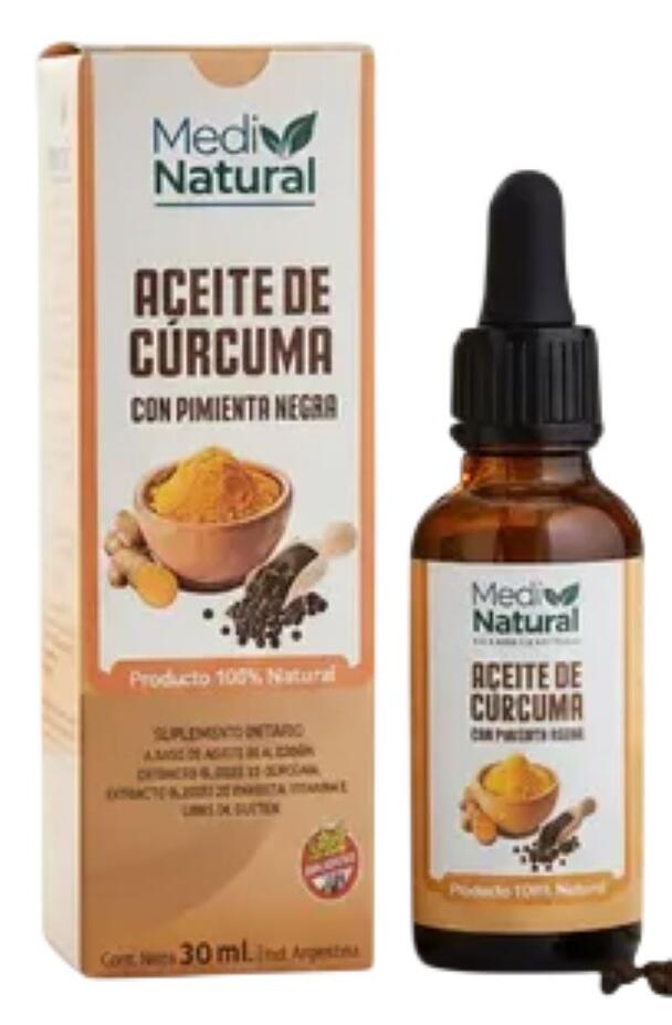 Aceite de Cúrcuma + Pimienta Negra x 30 ml Medinatural