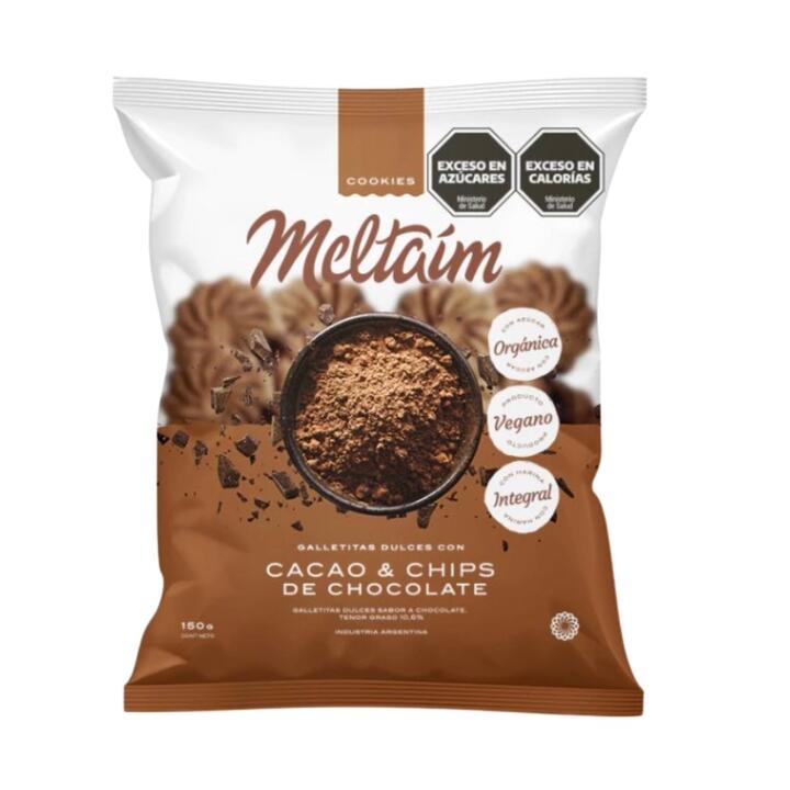 Cookies Cacao y Chips Chocolate x 150 gr - Meltaim
