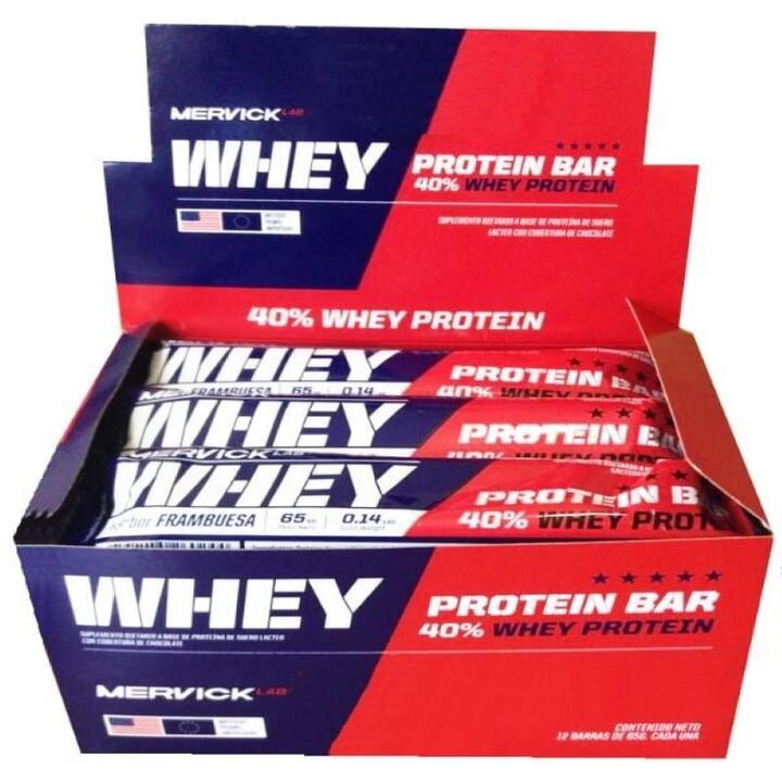 Protein Bar Frutos Rojos x 12 unid = Mervick