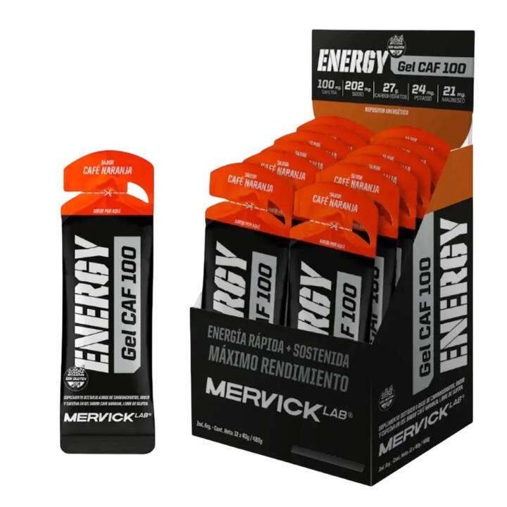 Gel Energy CAF 100 Naranja y Café x 12 unid x 46 gr = Mervick