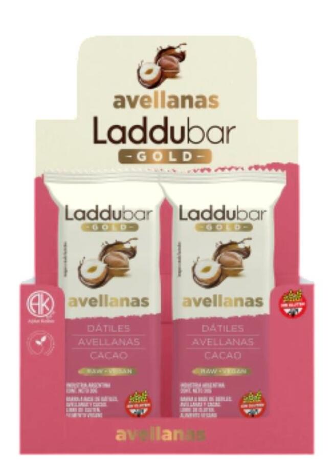 Laduu Bar Gold Avellana x 12 unid Golden Monkey