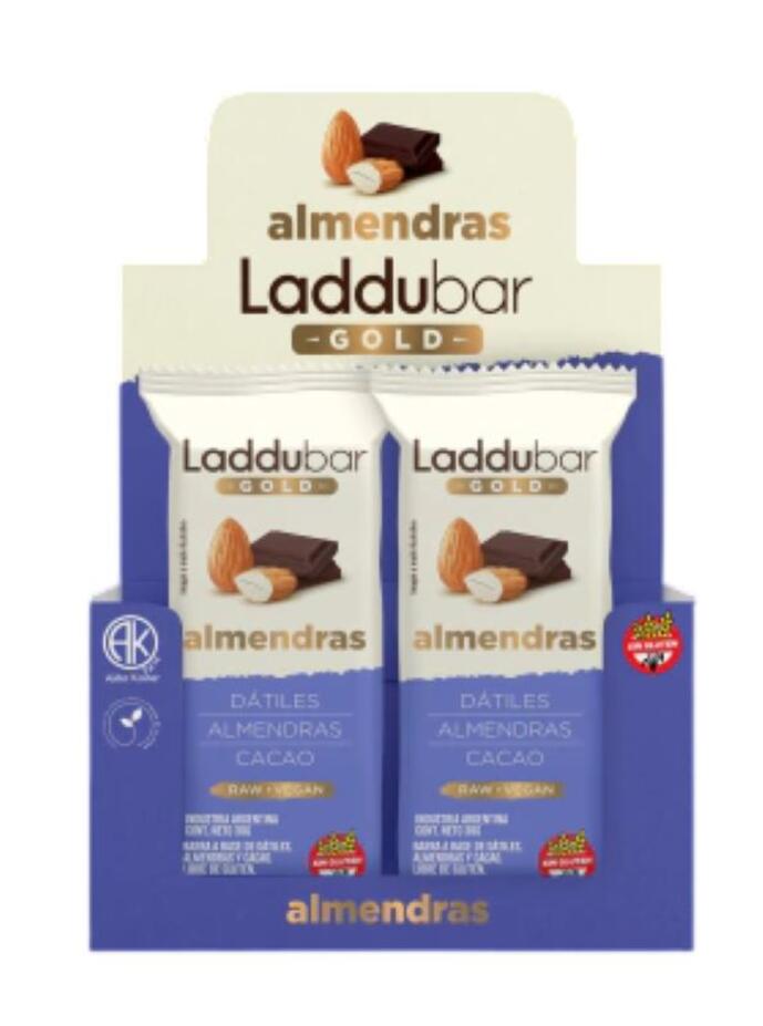 Laduu Bar Gold Almendra x 12 unid Golden Monkey