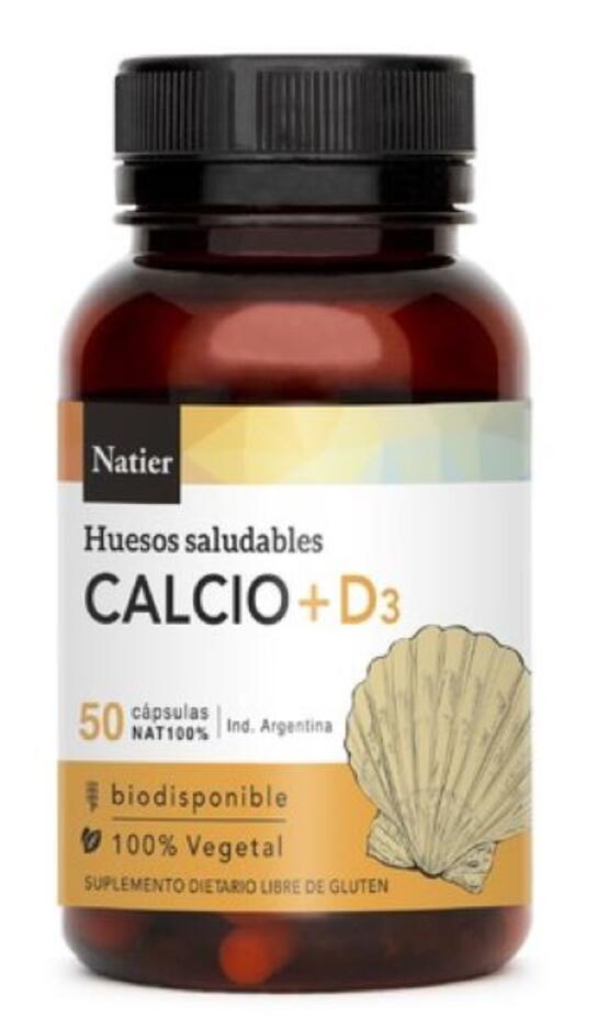 Calcio + Vitamina D x 50 caps - Natier