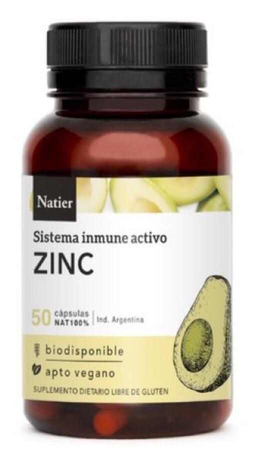Zinc x 50 caps - Natier
