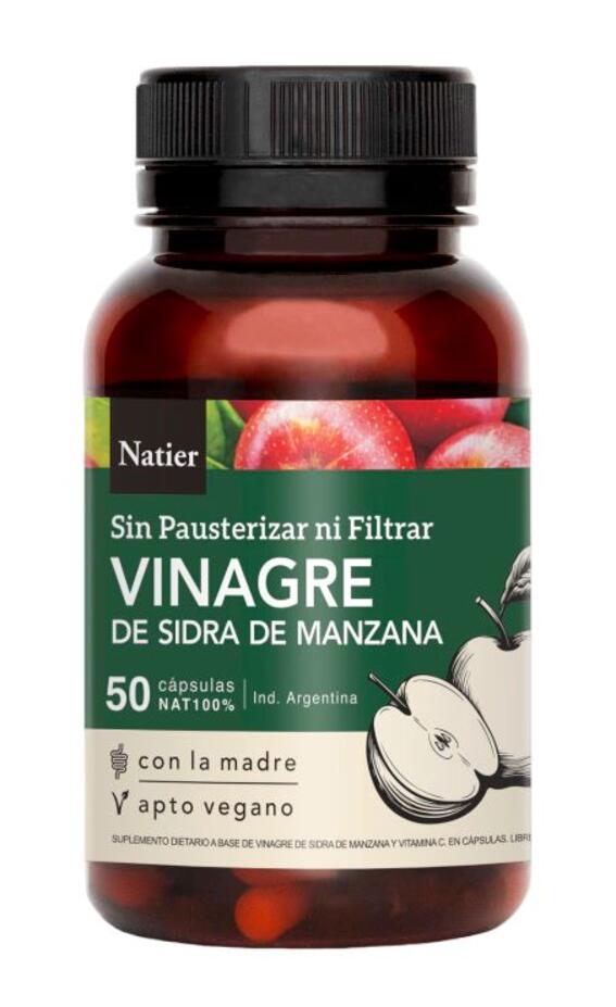 Vinagre de Sidra de Manzana x 50 caps - Natier