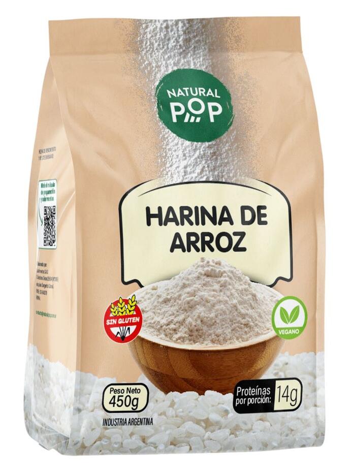 Harina de Arroz x 450 gr - Natural Pop