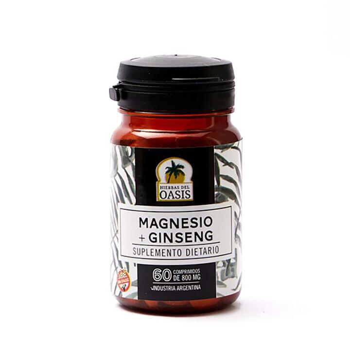 Magnesio + Gingseng x 60 comp - Hierbas del Oasis