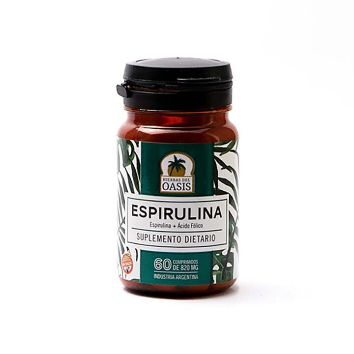 Espirulina + Ac. Fólico x 60 comp - Hierbas del Oasis