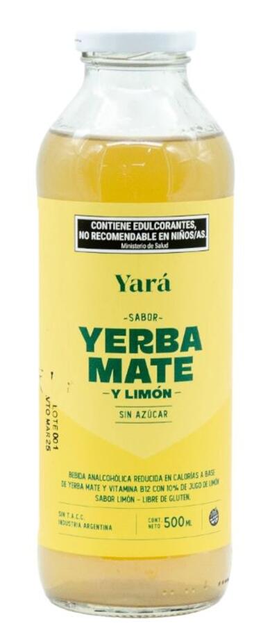 Jugo Yerba Mate y Limón sin azúcar 500 cc Yara