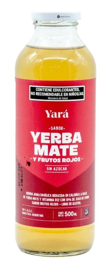 Jugo Yerba Mate y Frutos Rojos sin azúcar 500 cc Yara