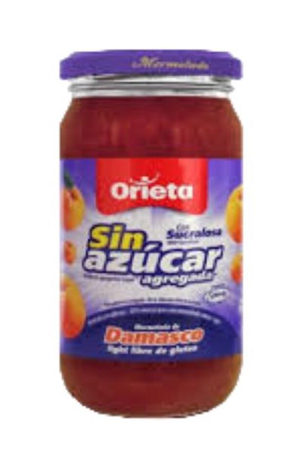 Mermelada Damasco Sin Azúcar x 340 gr Orieta