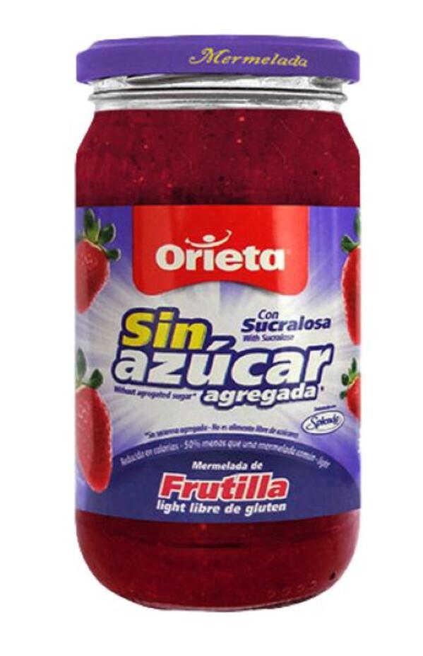 Mermelada Frutilla Sin Azúcar x 340 gr Orieta