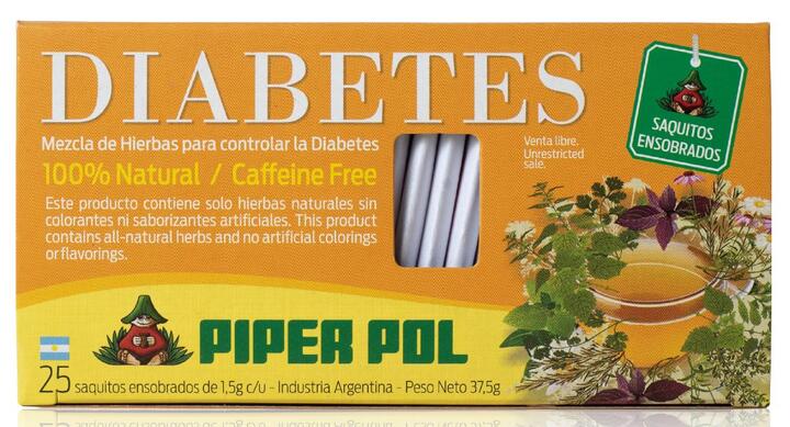 Te Diabetes x 25 saq = Piperpol