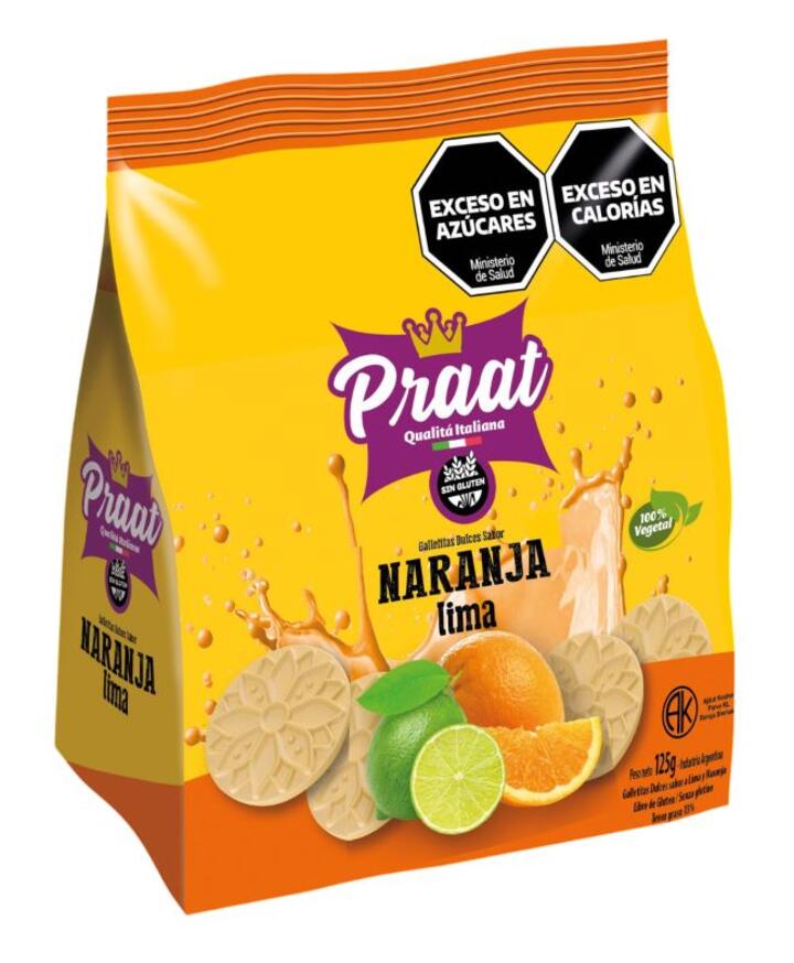 Galletita Dulces sabor Naranja x 125 gr Praat