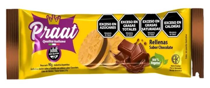 Galletitas Rellenas Vainilla y Chocolate x 85 gr Praat