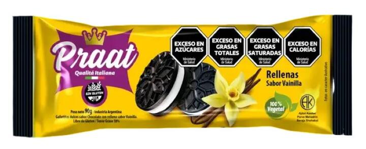 Galletitas Rellenas Chocolate y Vainilla x 90 gr Praat