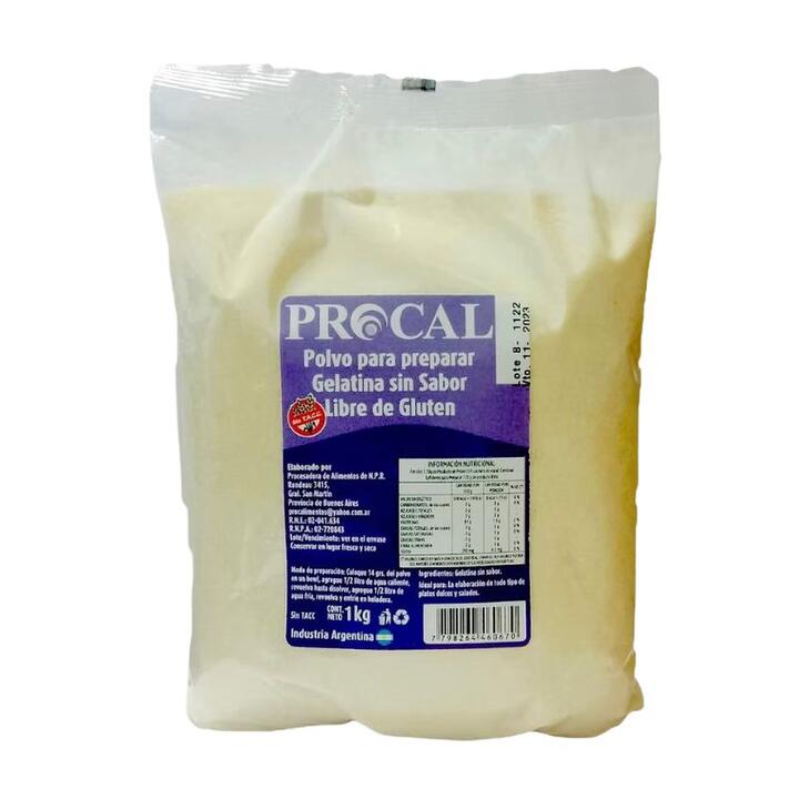 Gelatina sin Sabor x 1 kg Procal