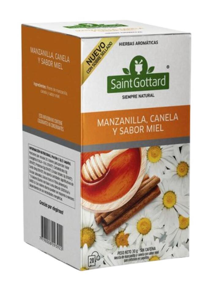 Te Manzanilla, Canela y Miel x 20 saq SaintGottard