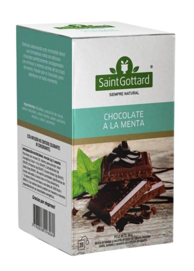 Te Chocolate a la Menta x 20 saq SaintGottard