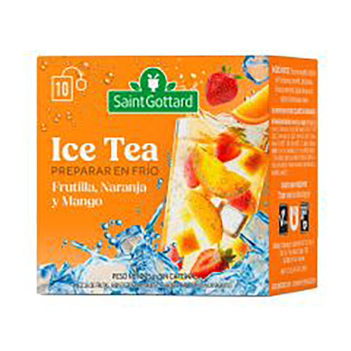 Ice Tea Frutilla, Naranja y Mango x 10 saq SaintGottard