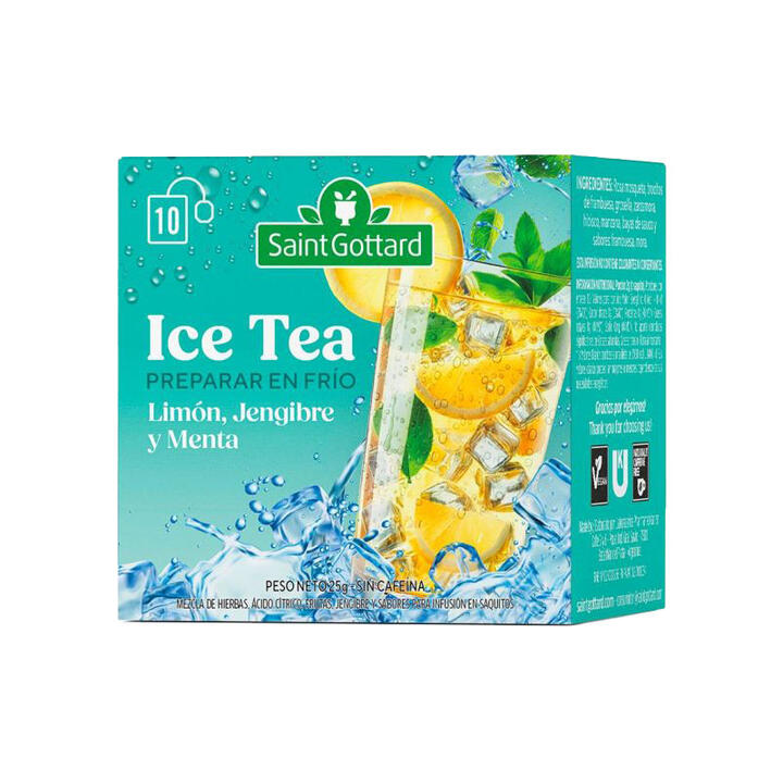 Ice Tea Limón, Jengibre y Menta x 10 saq SaintGottard