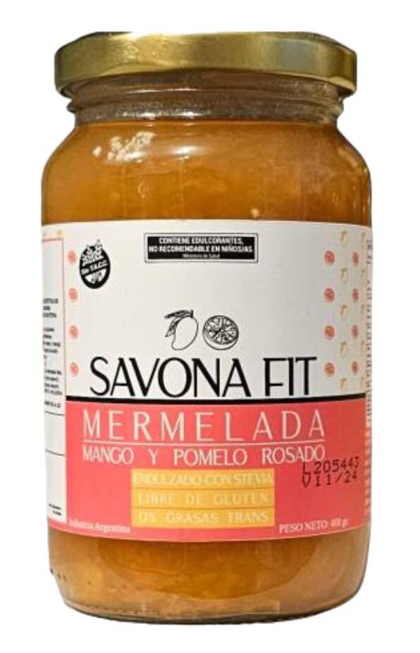 Mermelada de Mango y Pomelo sin Azúcar con Stevia x 400 gr - Savona