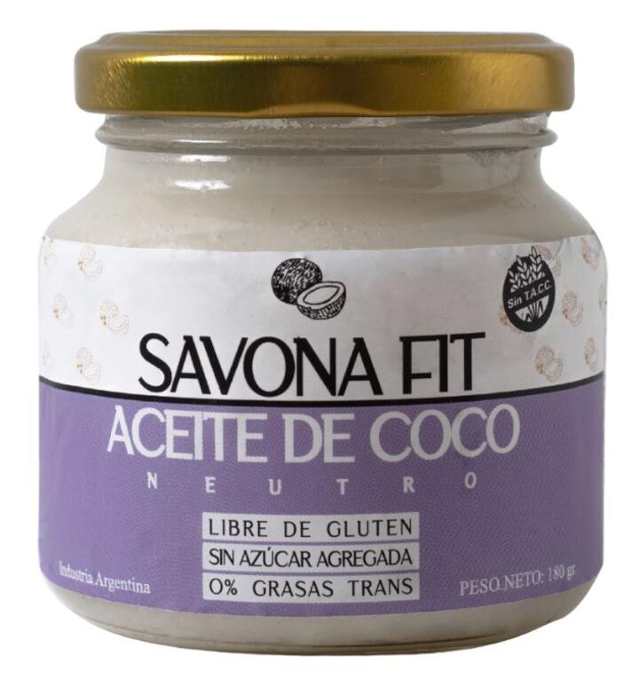 Aceite de coco Neutro x 180 gr = Savona