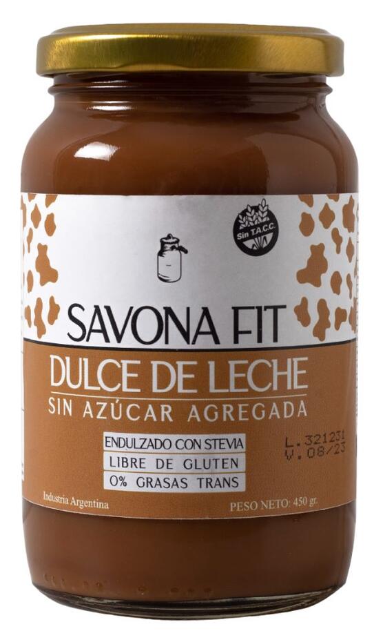 Dulce de leche sin Azúcar con Stevia x 400 gr = Savona