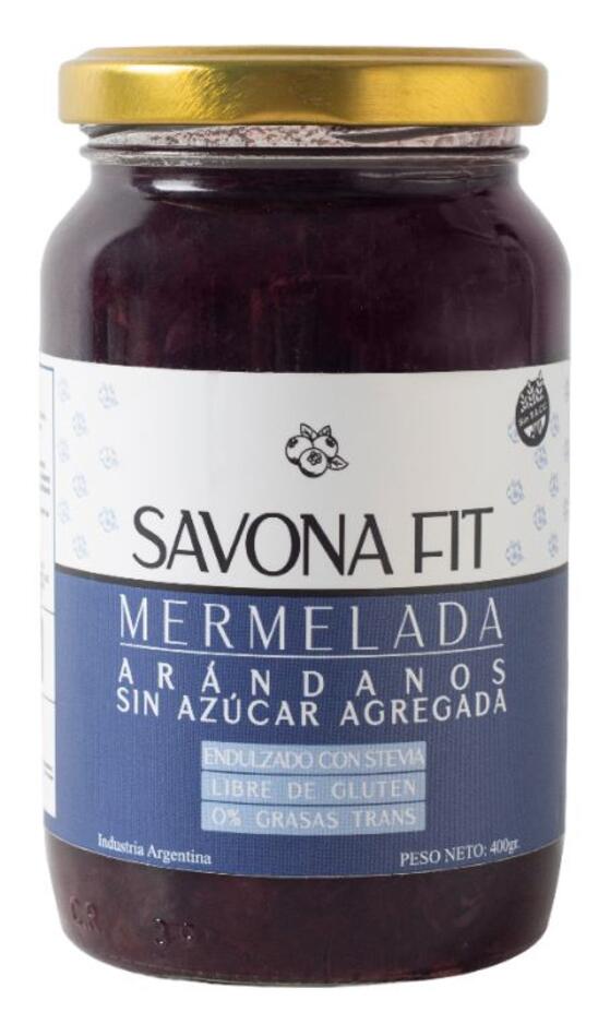 Mermelada de Arándanos sin Azúcar con Stevia x 400 gr = Savona