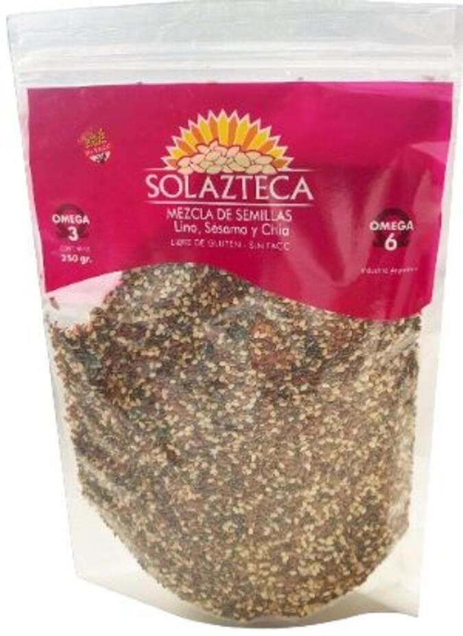 Mix nro 3 ( chía - lino - sésamo ) x 250 gr - Sol Azteca