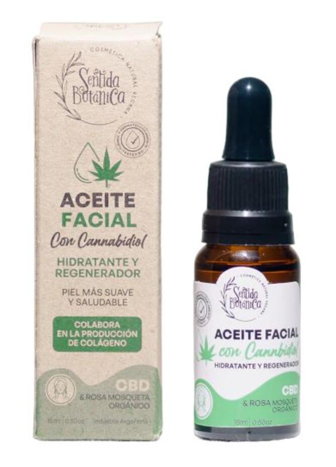 Aceite Facial con CBD Y Aceite de Rosa Mosqueta x 15 ml  Sentida Botanica
