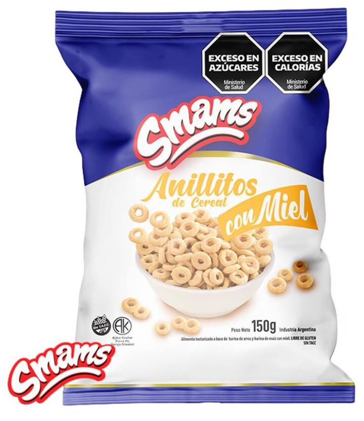 Anillitos de Cereal sabor Miel x 150 gr Smams