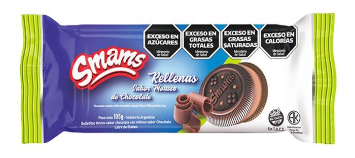 Rellenas Smams Chocolate con Mousse de Chocolate x 105 gr Smams