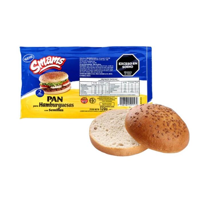 Pan de Hamburguesas x 120 gr Smams