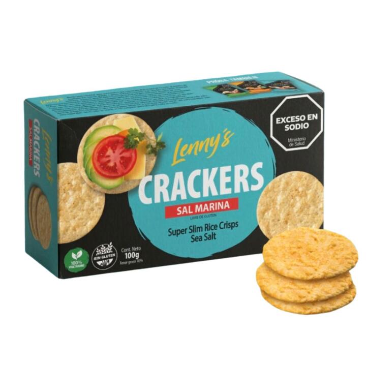 Crackers con sal marina x 100 gr Lennys