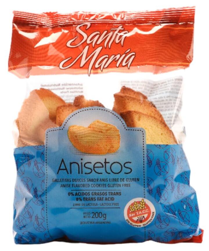 Galletitas Dulces sabor Anis Anisetos X 200 gr - Santa Maria