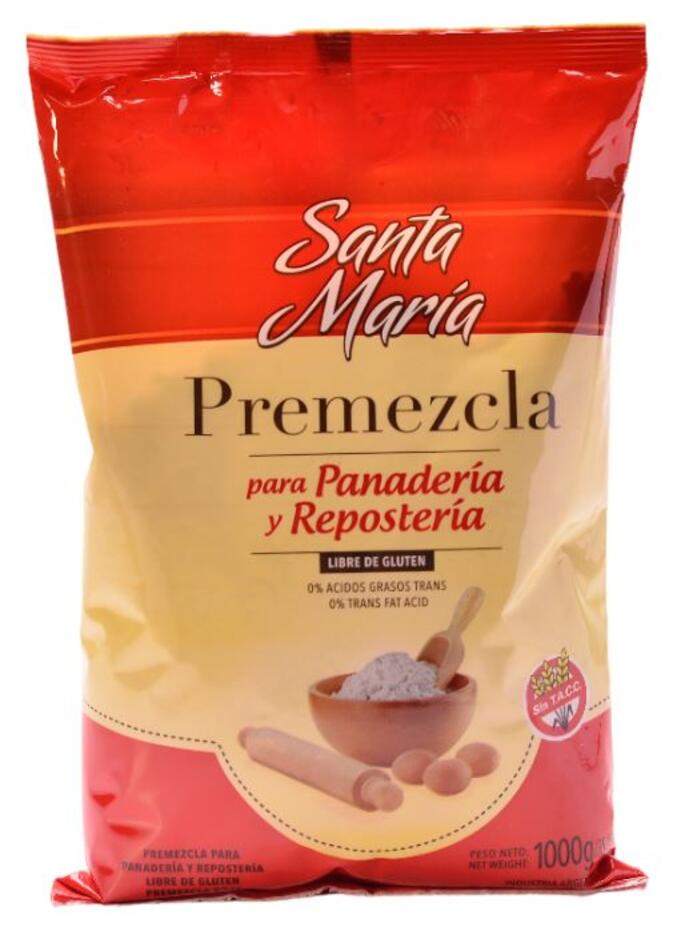 Premezcla para Panadería y Repost ROJA x 1 kg - Santa Maria