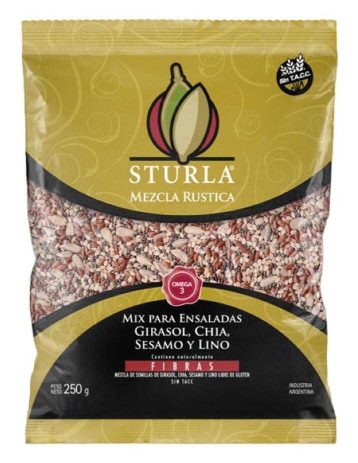 Premezcla Rústica (chia-sesamo-lino-girasol) x 250 gr Sturla