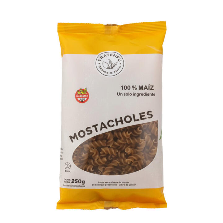 Fideos Mostachole Maíz x 250 gr - Tratenfú