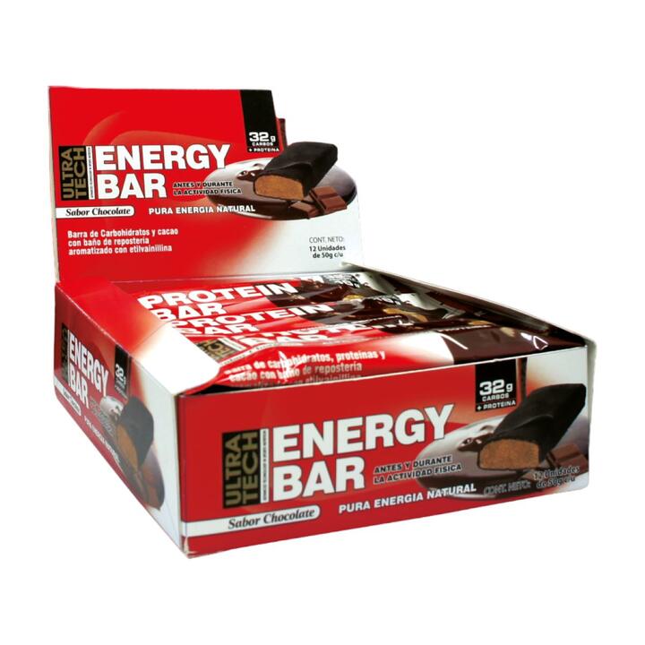 Energy Bar - 50 g chocolate x 12 unid = Ultra Tech