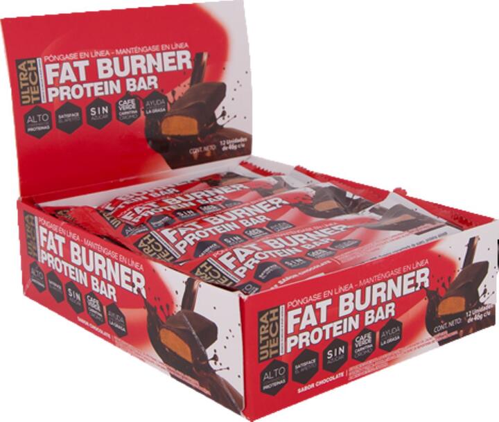 Fat Burner Protein Bar - 46 g x 12 unid = Ultra Tech